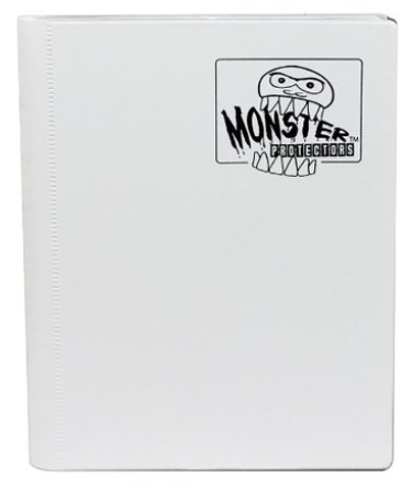 White W/White Pages - 9 Pocket Binder - Monster